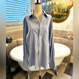 Joseph Abboud 100% Egyptian Cotton Blue w/Pink Stripe Dress Shirt 16 34/35